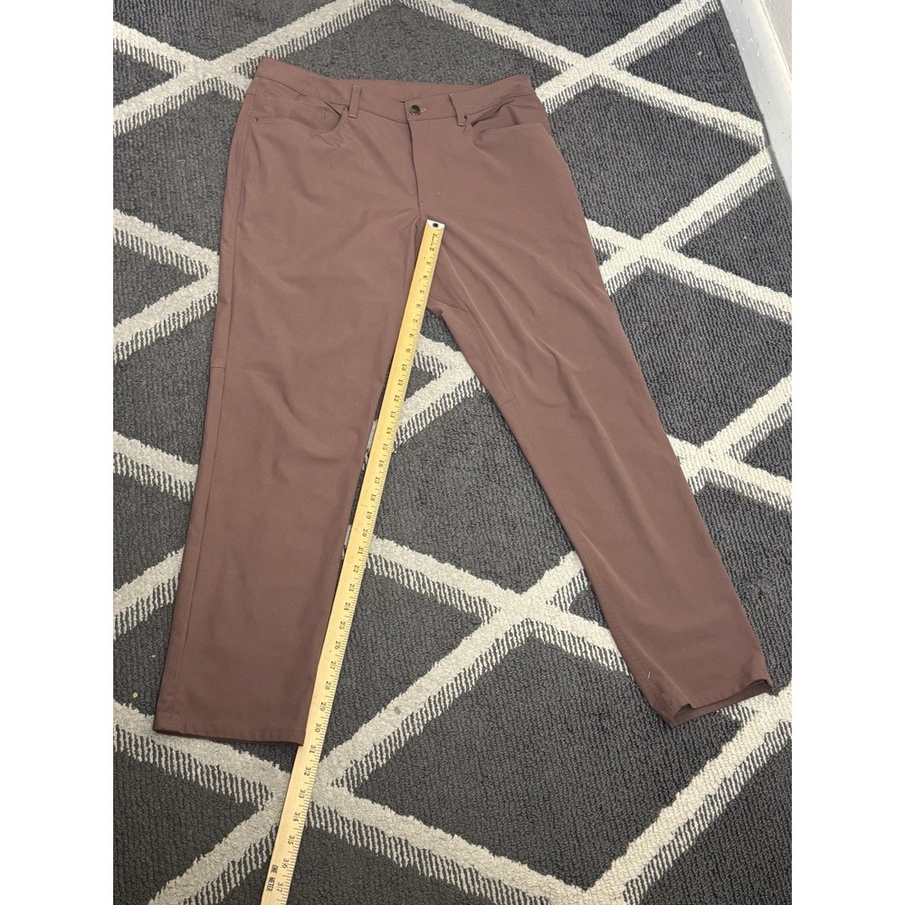 Lululemon ABC Classic-fit Trouser Brown 34x31 Pants Warpstream‎ Dark Forest